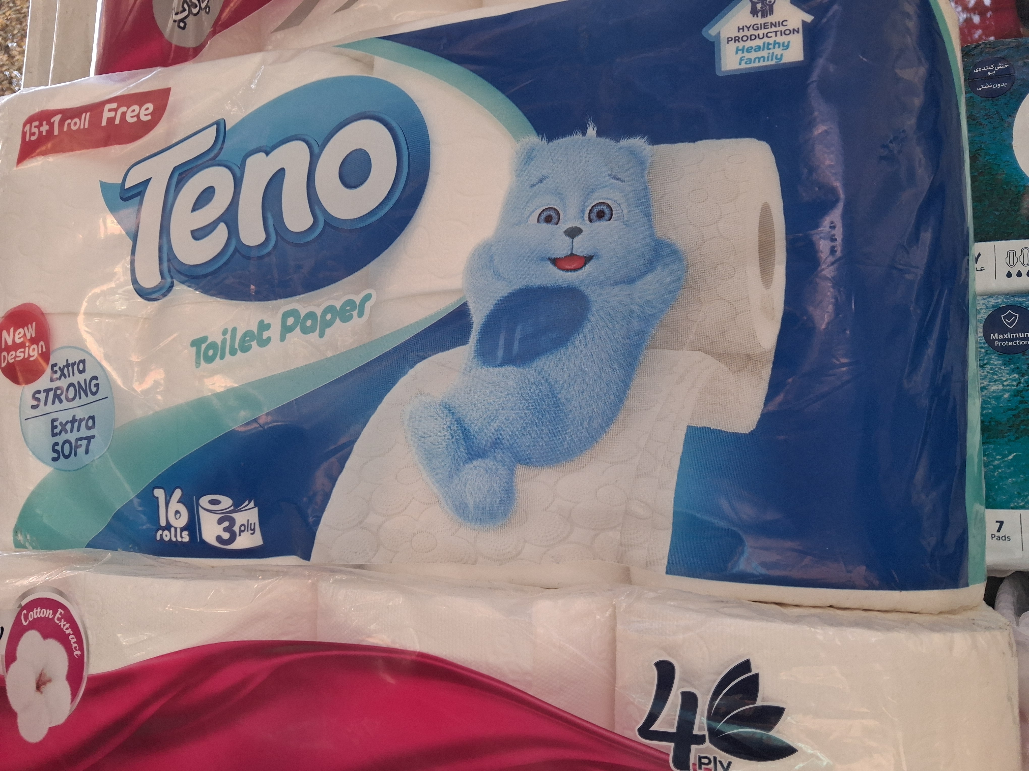 دستمال توالت ۱۶ رول تنو